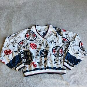 Vintage Marcia Silky V-Neck Sweater Blouse